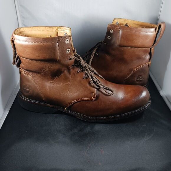 Timberland Men's Boots Size 11M Chukka Combat Brown Leather - Picture 1 of 11